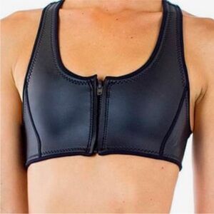 Abysse x Free People Jenna Zip Front Vest Med Black Neoprene Scuba Wetsuit NWOT